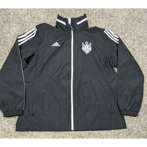 Adidas Oklahoma FC Energy Jacket Mens XL Black Full Zip Soccer Windbreaker Lined